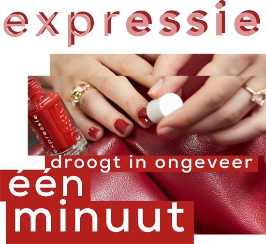 Essie Expressie Nail Polish - 290 Not So Low-Key - Quick Dry - 10 ml - Red
