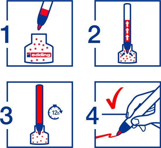 Edding MTK 25 Refill Ink - Permanent Marker - Black