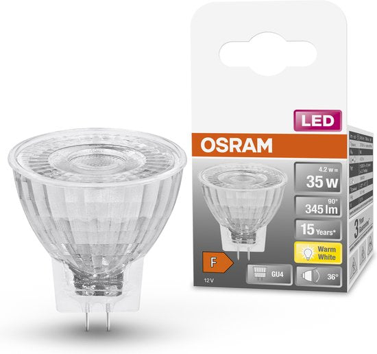 Osram LED lamp - spot GU4 12V 4,2W - 345 lumen warm wit niet dimbaar