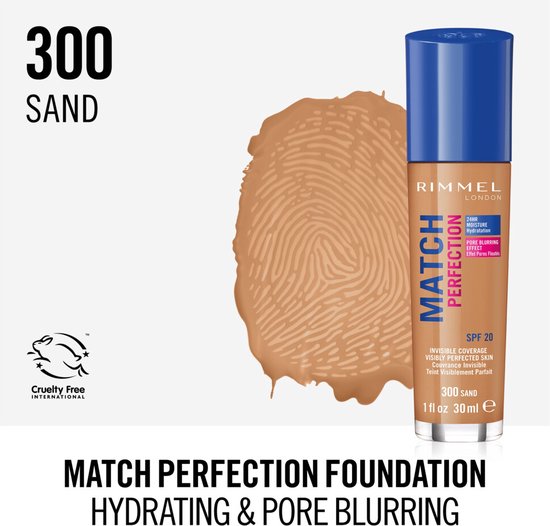 Rimmel London Match Perfection foundation - 300 Sand - Beige