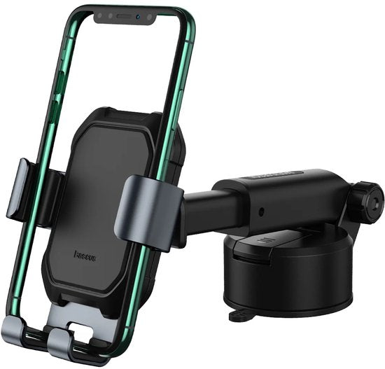 Baseus Phone Holder - Dashboard and Windshield Adjustable - Suction Cup - Black