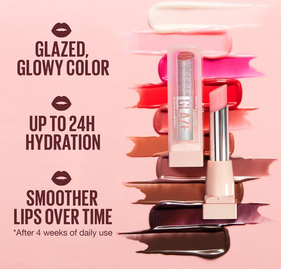 Maybelline New York Lifter Glaze Oil Lip Balm - 001 Clear Crave - 24HR Hydration - 3g