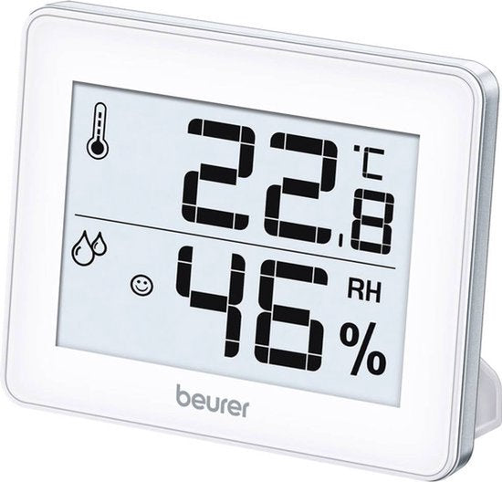 Beurer HM 16 thermo-hygrometer - binnen - smiley display - °C/°F - Wit