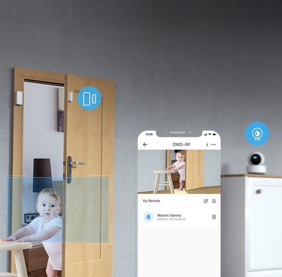 Sonoff DW2 RF Door and Window Sensor - Wireless 433 MHz - White