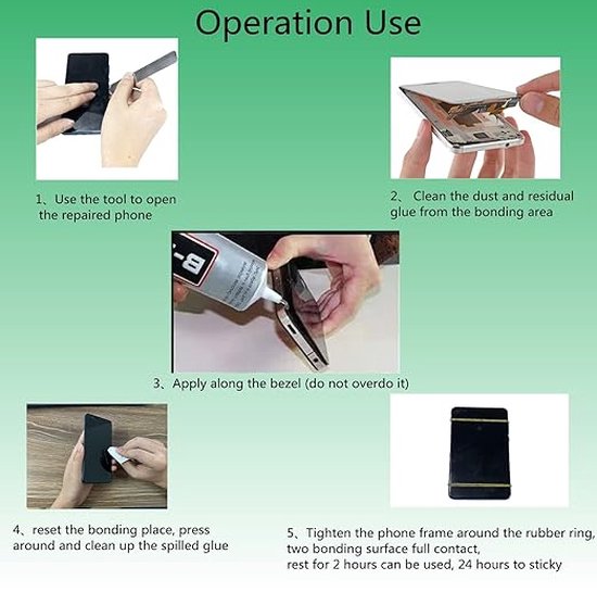 B7000 glue - smartphone/tablet repair - transparent - 50 ml - set of 15