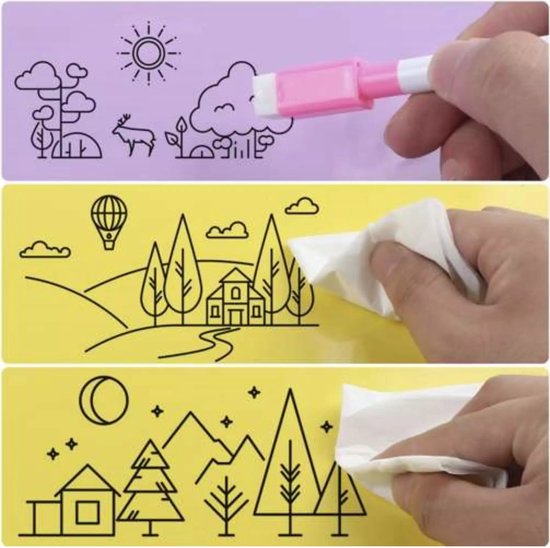 Maaleo droogwisbare markers - levendige kleuren - whiteboards