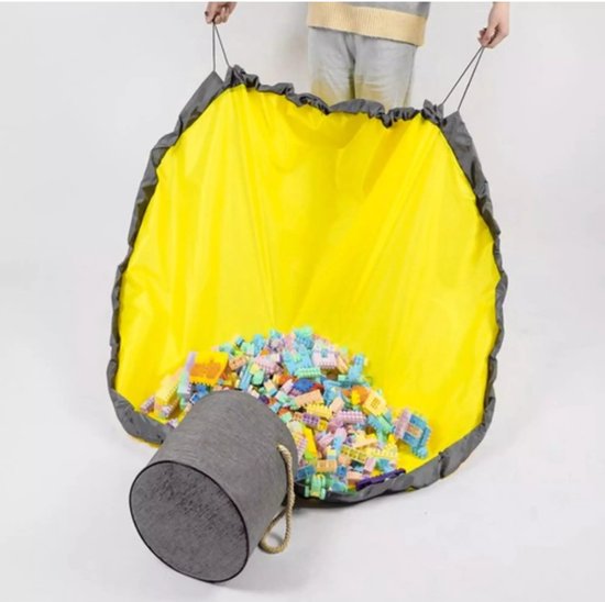 Lego storage bag - play mat organizer - Yellow