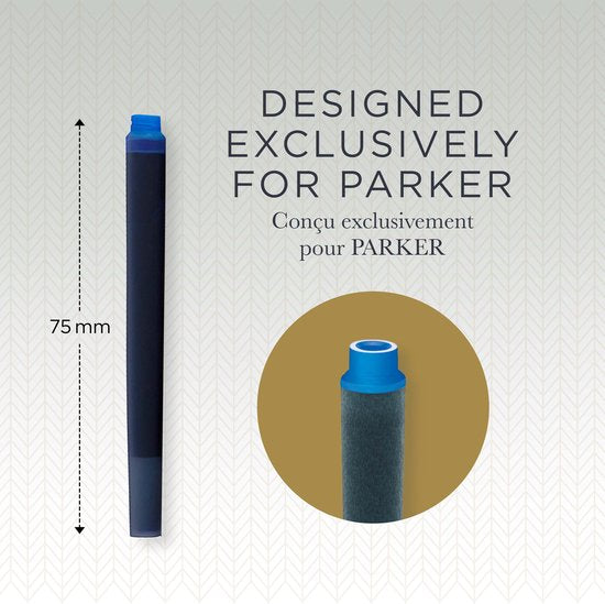 Parker vulpen inktpatronen - uitwasbare blauwe inkt - 5 stuks