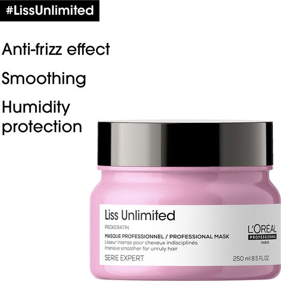 L'Oréal Professionnel Liss Unlimited haarmasker - weerbarstig haar - Serie Expert - 250 ml