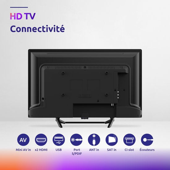 Strong LED TV - SRT24HE4023C 24 inch HD 12V - caravan/camper - Zwart