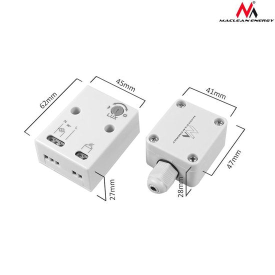 Maclean MCE35 dusk-to-dawn switch - external sensor - max 3450W