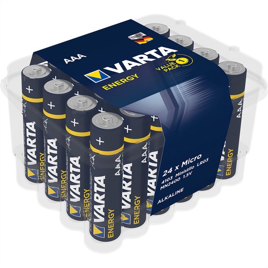 Varta AAA Batteries - Alkaline LR03 - 24 Pack