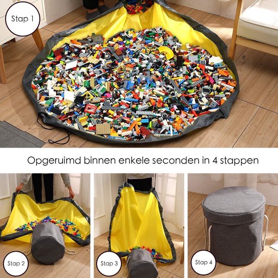 Lego opbergkleed - speelmat organizer - Geel