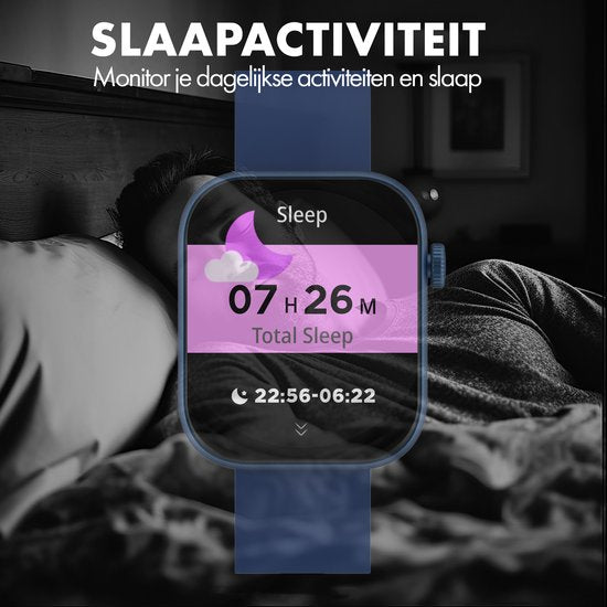 Denver SWC185BU smartwatch - AMOLED calling function - heart rate monitor oximeter sleep monitor