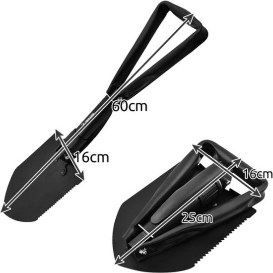 Trizand folding shovel - 3-in-1 with pickaxe and saw
