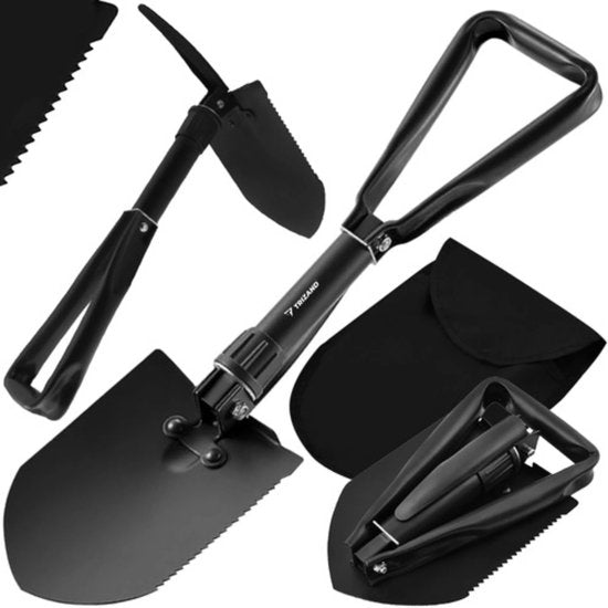 Trizand folding shovel - 3-in-1 with pickaxe and saw