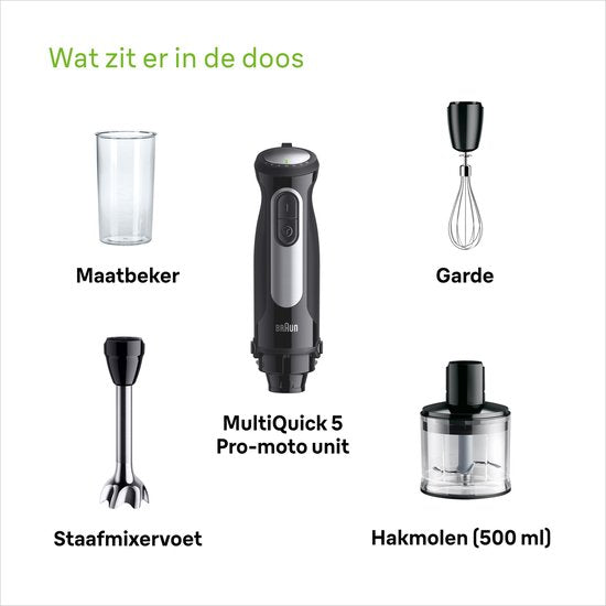 Braun MultiQuick 5 Pro Hand Blender - MQ55.236M - Black