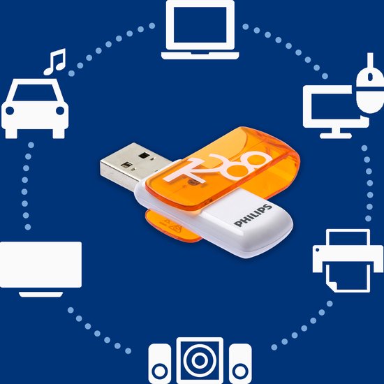 Philips USB stick - 2.0 128 GB Vivid - Orange