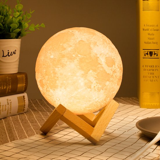 Denver maanlamp 3D LBS150 - bluetooth luidspreker tafellamp muzieksyncronisatie afstandsbediening