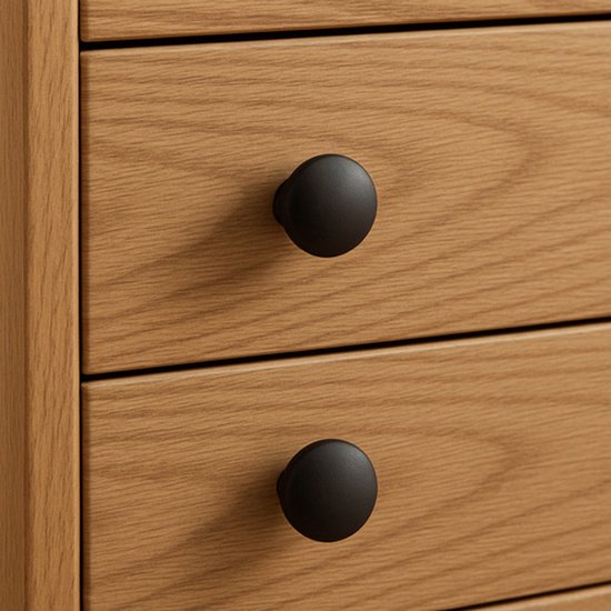 Ruhhy furniture knobs set of 10 - 30 mm - matt - Black
