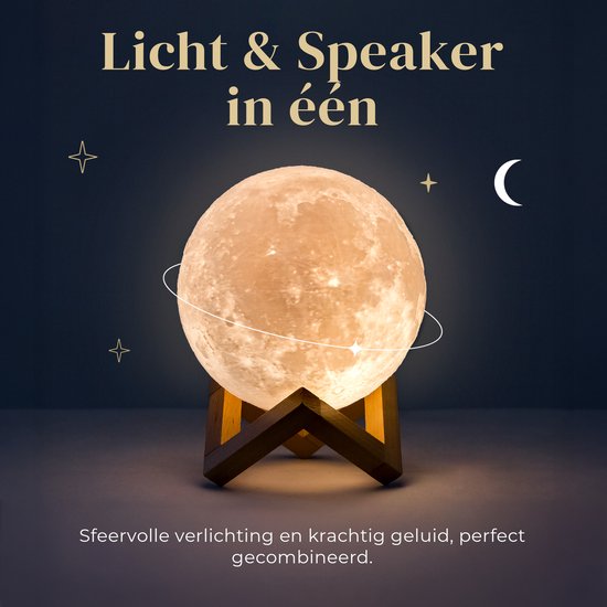 Denver maanlamp 3D LBS150 - bluetooth luidspreker tafellamp muzieksyncronisatie afstandsbediening