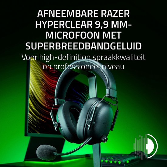 Razer BlackShark V3 gaming headset - wireless 7.1 surround Bluetooth - Black