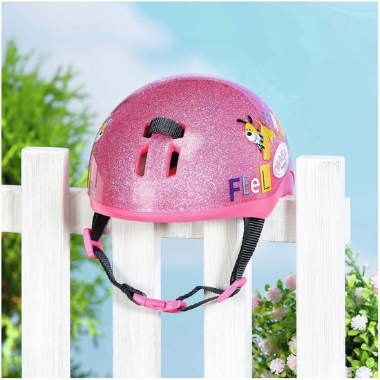 BABY born fietshelm - met glitters - Roze