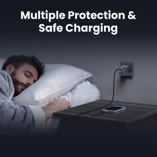 UGREEN Nexode Air Charger - USB/USB-C PD Fast Charger 65W GaN - Grey