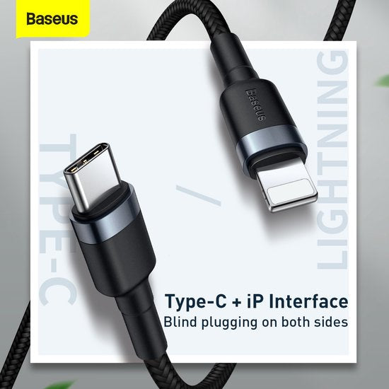 Baseus Cafule USB C Lightning Kabel 1M - 20W PD2.0 @480mbps