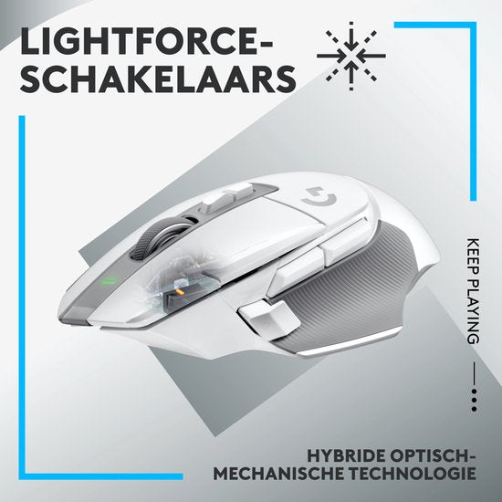 Logitech G502 X Lightspeed gaming mouse - wireless optical right-handed - White