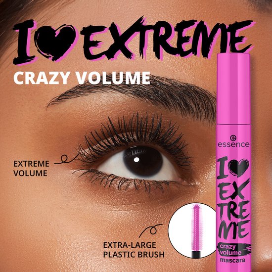 Essence I Love Extreme mascara - crazy volume - 12 ml - Black