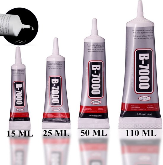 B7000 glue - smartphone/tablet repair - transparent - 50 ml - set of 15