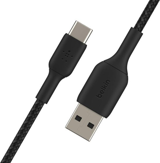 Belkin USB-C to USB-A Cable - Braided 1m - Black
