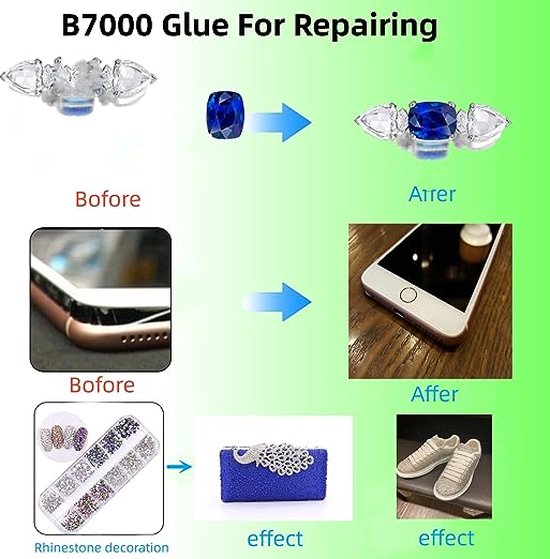 B7000 glue - smartphone/tablet repair - transparent - 50 ml - set of 15