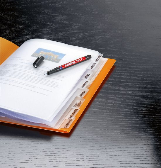 Edding 141 F permanent pen set of 4 - 0.6 mm - black, red, blue, green