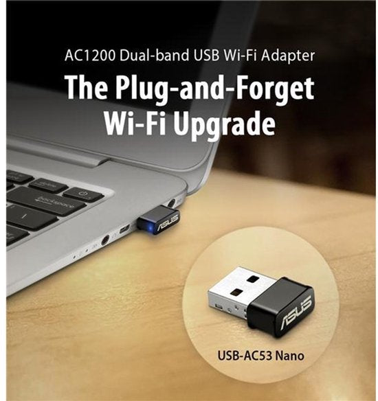 ASUS USB-AC53 wifi adapter - AC - Zwart