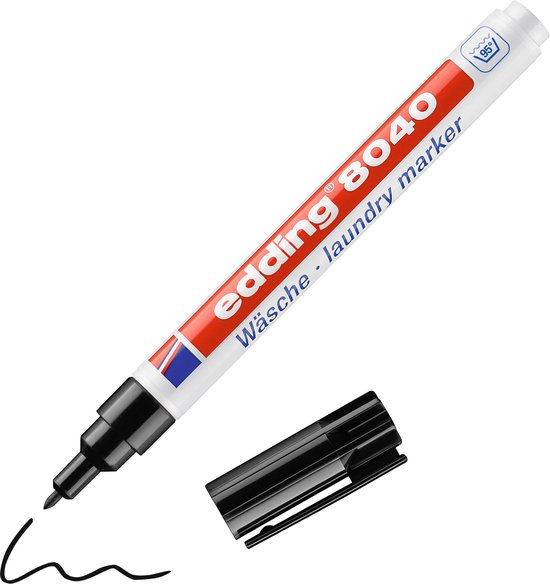 Edding 8040 laundry marker - permanent 1 mm - Black