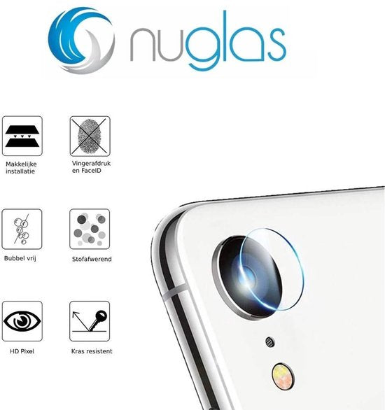 NuGlas iPhone XR camera screenprotector - glas