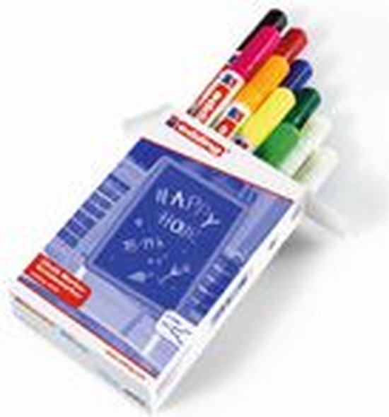 Edding 4095 Chalk Markers - Washable Round Nib 2-3 mm - 9 Colors - 10 Pieces