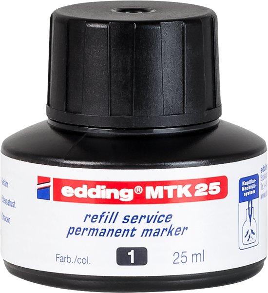 Edding MTK 25 Refill Ink - Permanent Marker - Black