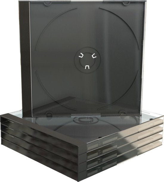 CD jewel cases set of 5 - with tray - Black