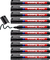 Edding 300 permanente marker set van 10 - ronde punt 1,5-3 mm - Zwart