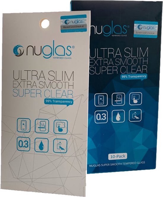 NuGlas 10 Screenprotectors Voor iPhone 12 Pro Max - Tempered Glass 2.5D - Voordeel Pak
