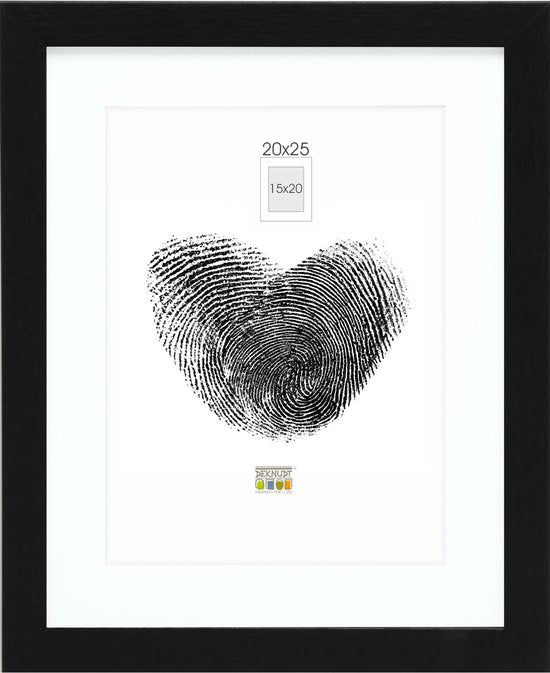 Deknudt Frames photo frame - with passe-partout 15×20/20×25 cm - Black