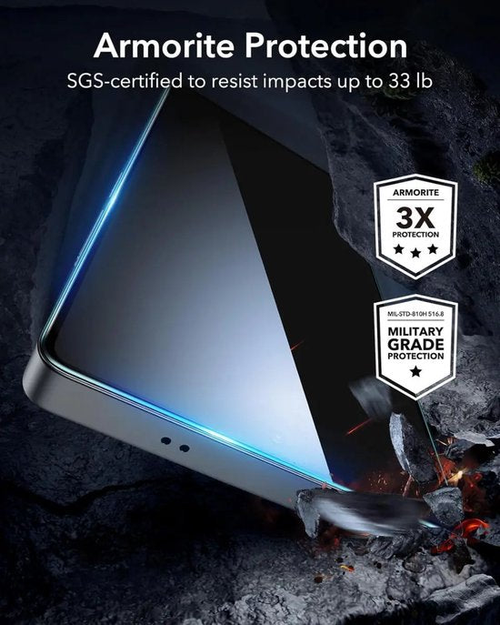 ESR screenprotector voor Samsung Galaxy S25 Ultra - tempered glass set van 2 - montageframe
