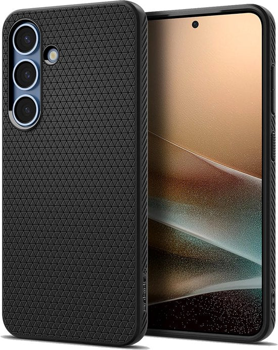 Spigen Liquid Air hoesje - Samsung Galaxy S25 - Matte zwart