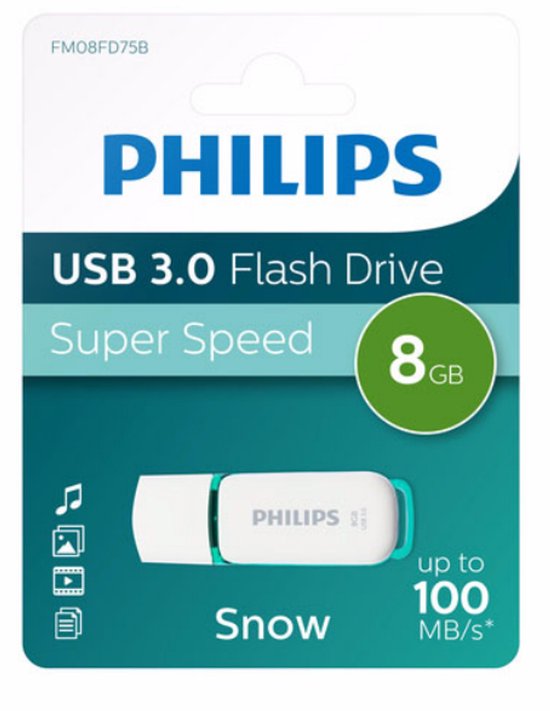 Philips USB 3.0 stick - snow edition 8 GB - Green