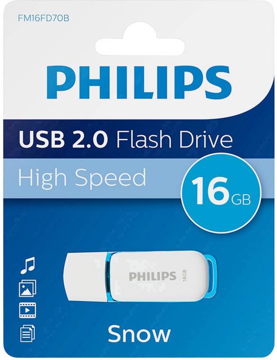Philips FM16FD70B USB stick - USB 2.0 16GB - Snow blue
