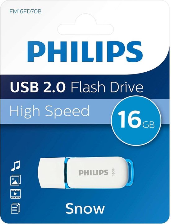 Philips FM16FD70B USB stick - USB 2.0 16GB - Snow blue