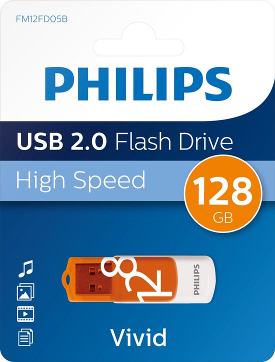 Philips USB stick - 2.0 128 GB Vivid - Orange